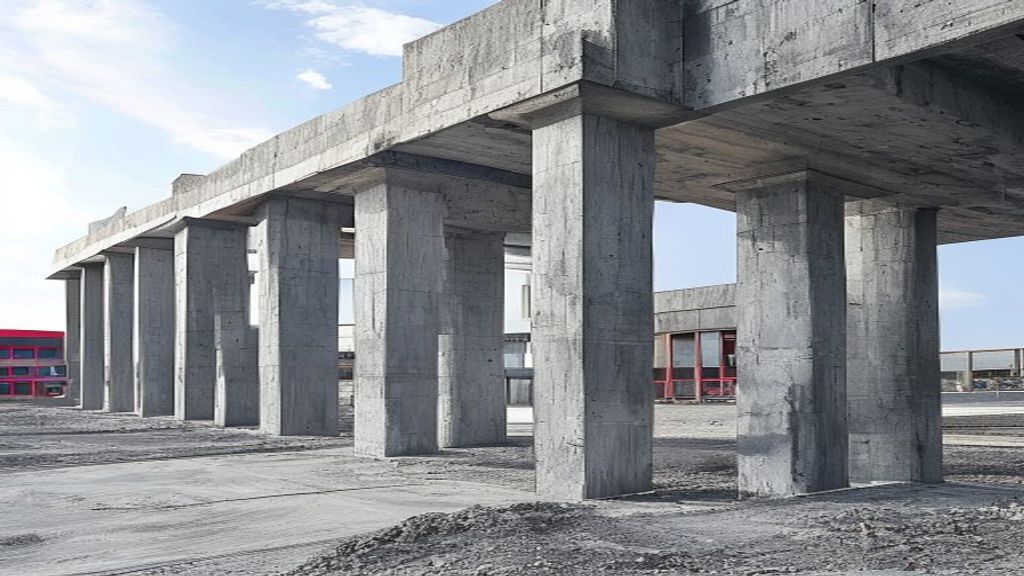 reinforced concrete construction site columns beams structural engineering